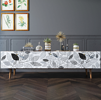 Комод "Berber" с ящиками низкий под TV принт 9 арт BB19/Print_09