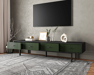 Комод с четырьмя ящиками под TV "Emerson" арт EM06/green/L