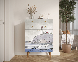Комод "Berber" большой  арт BB12/Print_51