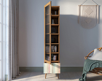 Буфет "Berber" одностворчатый с ящиком принт 45 арт BB48/Print_45