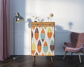 Комод "Berber" два ящика и дверки 48 принт арт BB46/Print_48