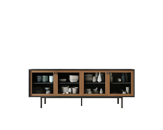 Комод с четыремя стеклянными дверками "Emerson" арт EM12