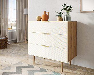 Комод с тремя ящиками "Line" LN12/GR1/beige