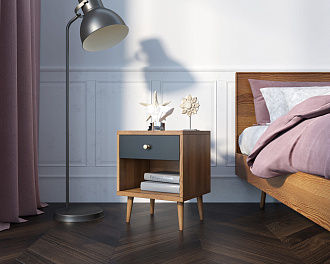 Тумбочка "Berber" с открытой полкой 33 принт арт BB33/Print_33