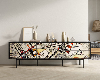 Комод с четырьмя дверками и двумя ящиками "Emerson" by Kandinsky арт EM04/Print_01