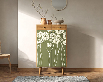 Комод "Berber" два ящика и дверки арт BB46/Print_53