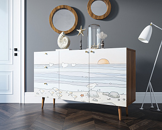 Комод "Berber" с двумя дверками и ящиками принт 10 арт BB17/Print_10