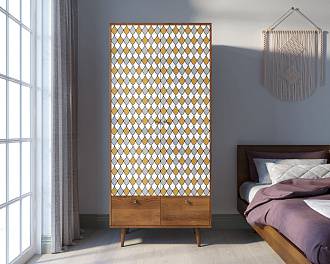 Шкаф двухстворчатый "Berber" принт 22 арт BB16/Print_22