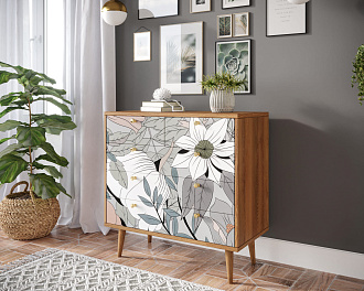Комод "Berber" пять ящиков 50 принт арт BB36/Print_50