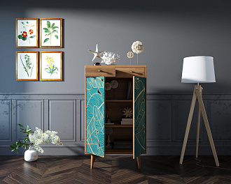 Комод "Berber" два ящика и дверки 41 принт арт BB46/Print_41