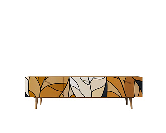 Комод "Berber" с ящиками низкий под TV принт 08 арт BB19/Print_08