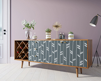 Комод "Berber" удлиненный с бутылочницей 18 принт арт BB15/Print_18