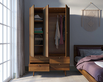 Шкаф трехстворчатый "Berber" принт 20 арт BB02/Print_20