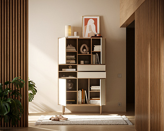 Комод высокий с дверками и ящиками "Alice" арт ALC07