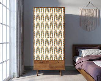 Шкаф двухстворчатый "Berber" принт 23 арт BB16/Print_23