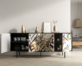 Комод с четыремя дверками "Emerson" by Kandinsky арт EM01/Print_01