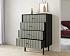 Комод вертикальный с четырьмя ящиками "Emerson" арт EM18/gray/L