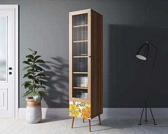 Буфет "Berber" одностворчатый с ящиком принт 47 арт BB48/Print_47