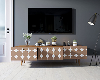 Комод "Berber" с ящиками низкий под TV принт 17 арт BB19/Print_17