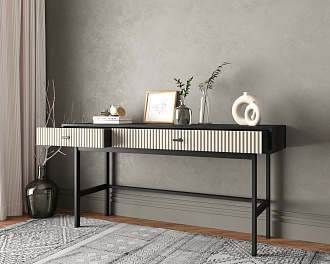 Консоль с двумя ящиками "Emerson" арт EM22/milky/L