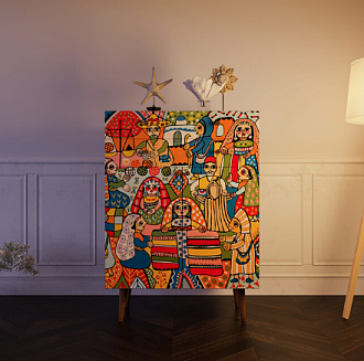 Комод "Berber" большой принт 1 арт BB12/Print_01