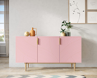 Комод с тремя дверками "Line" LN02/GR1/pink