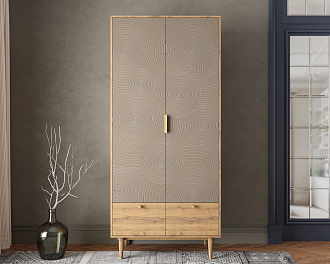 Шкаф двухстворчатый  с ящиками "Line" R26/beige