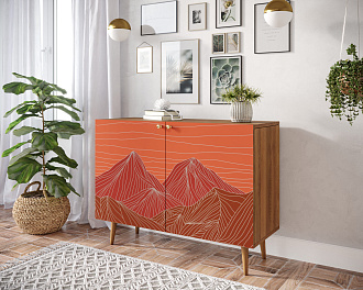 Комод с принтом 49 "Berber" две дверки арт BB04/Print_49