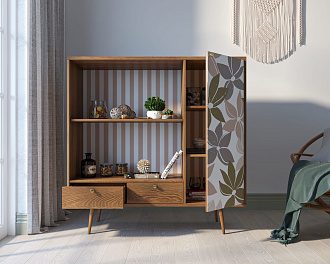 Стеллаж с нишей "Berber" принт 27 арт BB28/Print_27