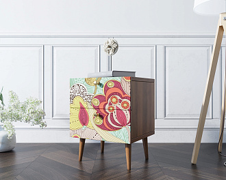 Тумбочка "Berber" с двумя ящиками 6 принт арт BB03/Print_06