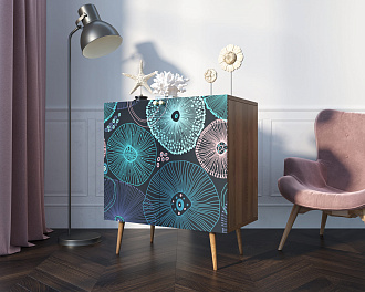 Комод "Berber" две дверки малый 32 принт арт BB38/Print_32