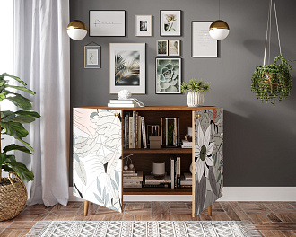 Комод с принтом 50 "Berber" две дверки арт BB04/Print_50