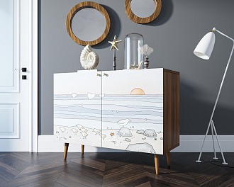 Комод "Berber" две дверки 10 принт арт BB04/Print_10