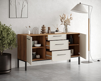 Комод две дверки и три ящика "Nicole" арт NEM08
