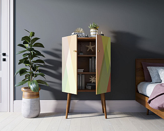 Комод на высоких ножках "Berber" 16 принт арт BB09/Print_16