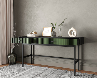 Консоль с двумя ящиками "Emerson" арт EM22/green/L