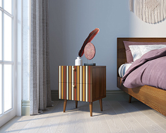 Тумбочка "Berber" с двумя ящиками 20 принт арт BB03/Print_20