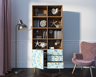 Стеллаж на комоде "Berber" принт 46 арт BB44/Print_46