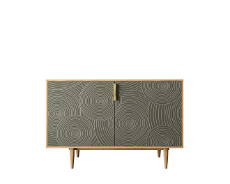 Комод с двумя дверками "Line" R18/browngrey