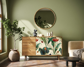 Комод "Berber" с двумя дверками и ящиками 7 принт арт BB05/Print_07