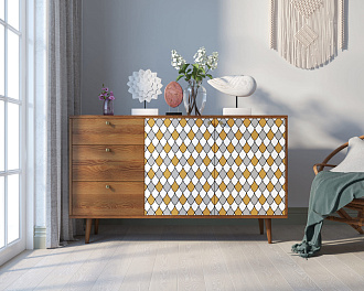 Комод "Berber" с двумя дверками и ящиками 22 принт арт BB05/Print_22