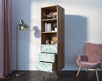 Стеллаж с ящиками "Berber" принт 46 арт BB45/Print_46