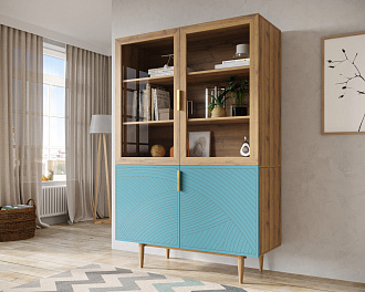 Буфет с двумя дверками "Line" LN11/GR1/blue