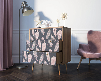 Комод "Berber" три ящика 40 принт арт BB40/Print_40
