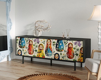 Комод две дверки и четыре ящика "Emerson" by Kandinsky арт EM19/Print_01