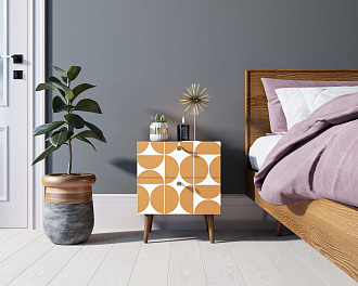 Тумбочка "Berber" с двумя ящиками 14 принт арт BB03/Print_14