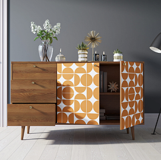 Комод "Berber" с двумя дверками и ящиками 14 принт арт BB05/Print_14