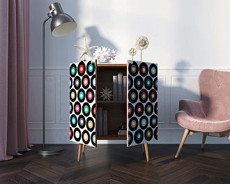 Комод "Berber" две дверки малый 37 принт арт BB38/Print_37