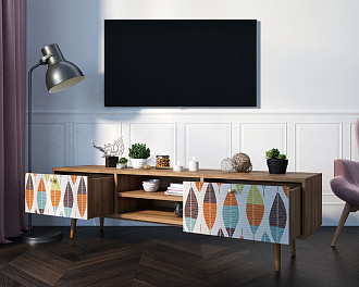 Комод "Berber" с нишей низкий под TV принт 48 арт BB49/Print_48
