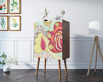 Комод на высоких ножках "Berber" принт 6 арт BB09/Print_06